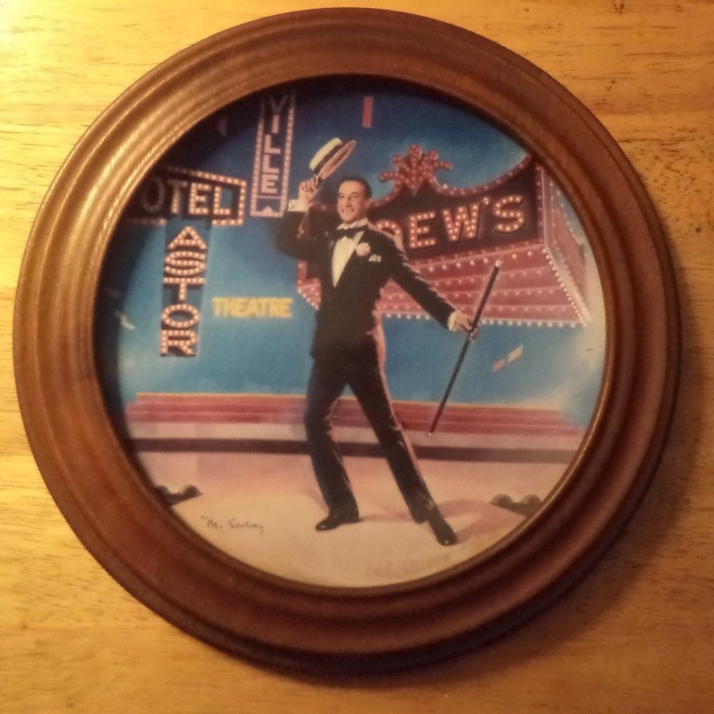 Framed Edwin Knowles "Broadway Melody" plate.